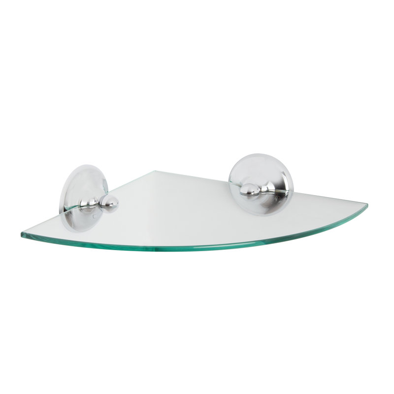 Croydex Glass Corner Wall Shelf